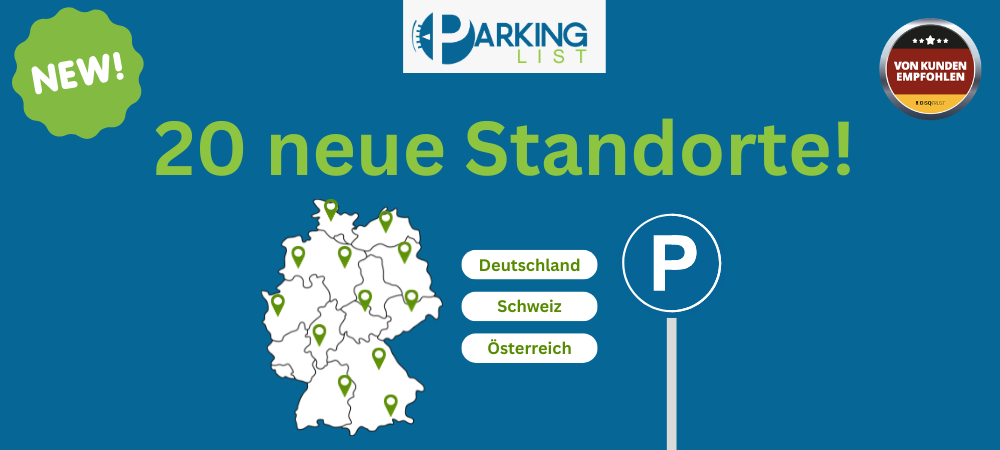 20 neue Standorte bei ParkingList